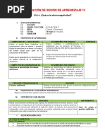 Planificación de Sesión de Aprendizaje 12