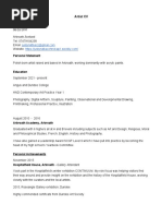 Artist CV