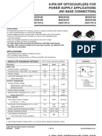 6-Pin Dip Optocouplers For Power Supply Applications (No Base Connection)