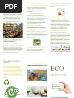 Plegable Sobre Productos Ecológicos