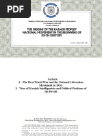 Topic 2. The Origins of The Kazakh Peoples' National Movement in The Beginning of XXTH Century