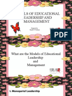 Models of Educational Leadership and Management