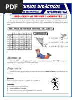 Ejercicios de Reducción Al Primer Cuadrante para Quinto de Secundaria