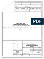 Memória de Calculo de Cabos de Força