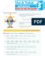 Sucesiones Numericas Con Multiplicacion para Tercer Grado de Primaria