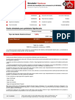 Cuota Simulada para Préstamo Hipotecario: Simulador