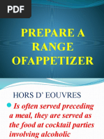 Lesson 2.2 Prepare A Range of Appetizer