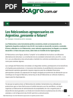 Los Fideicomisos Agropecuarios en Argentina