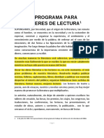 2.2.3 Un Programa para Talleres de Lectura