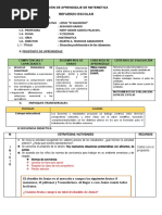 SESIÓN DE Refuerzo Escolar de MATEMÁTICA Los Alimentos