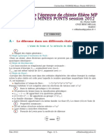 Mines Ponts MP 2012 Chimie Corrige