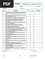 UV-CL-27 Compressed Gas Cylinder Checklist