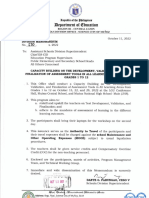 DM No. 520 S. 2022 CAPACITY BUILDING ON THE DEVELOPMENT VALIDATION AND FINALIZATION OF ASSESSMENT TOOLS IN ALL LEARNING AREAS FROM GRADES 1 TO 12 1