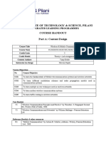 Csi ZG520 Course Handout