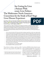 Outcomes After Listing For Liver Transplant in Patients With Acute-on-Chronic Liver Failure - The Multicenter North American Consortium For The Study of End-Stage Liver Disease Experience