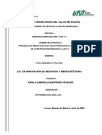 Presencia en Medios Digitales para Promocionar Los Servicios de Construcciones Molson Sa de CV