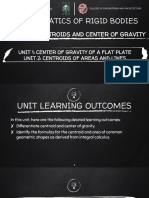 Mech 1 Module 5 Unit 1 (Center of Gravity of A Flat Plate) and Unit 2 (Centroids of Areas and Lines)