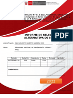 Informe de Proceso de Definicion de Alternativas de Solución