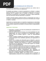 Importancia de Los Manuales de Operación