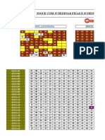 Lotomania 25 Dezenas Fixas 65 Variaveis