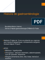 Histoire de Gastroentérologie: Bourdeloie Marion (Interne) Service D'Hépato-Gastroentérologie Chbelfort DR Fratte