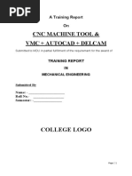 CNC Machine Tool & VMC + Autocad + Delcam: College Logo