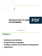 Programming Fundamentals Chapter 1 INTRO