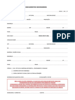 Ficha Cadastral e Documentos Necessários