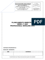 Plano Bimestral Geografia Abril, Maio, Junho