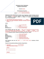 Contoh Format Perubahan Surat Perjanjian (Pekerjaan Konstruksi)