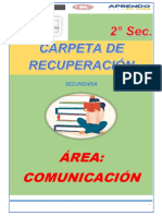 Carpeta de Recuperación 2° de Sec. Comunicación