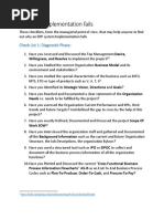 Why ERP Implementation Fails: Check List 1: Diagnostic Phase