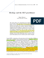 Modiano, M. (2001) - Ideology and The ELT Practitioner, International Journal of Applied Linguistics.