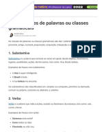 As 10 Classes de Palavras Ou Classes Gramaticais - Toda Matéria