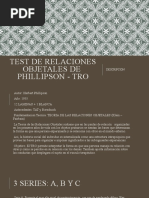 Test de Relaciones Objetales de Phillipson - Tro: Descripcion