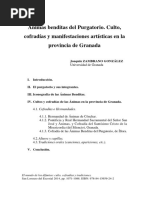 Animas Benditas Del Purgatorio. Culto, Cofradías y Manifestaciones Artísticas en La Provincia de Granada