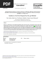 Synthesis of LiCoO2 Prepared by Sol-Gel Method