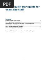 Totara Quick Start Guide For Exam Day Staff