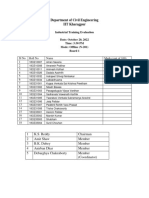 Industrial Training Evaluation 2022-23