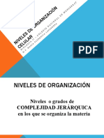 Clase 1 NIVELES DE ORGANIZACIÓN CELULAR