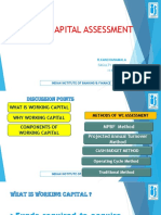 Working Capital Assessment: Indian Institute of Banking & Finance