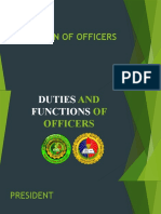 Duties and Functions of Officers