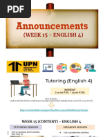 Week 15 (English 4 - Announcements)