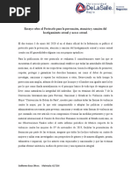 Ensayo Sobre El Protocolo para La Prevención, Atención y Sanción Del Hostigamiento Sexual y Acoso Sexual