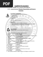 Applied Economics: Module No. 4: Week 4: First Quarter