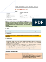 EXPERIENCIA DE APRENDIZAJE 5 PDF Inglés Aremia