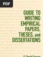 Writing Methodology - Garson - Guide To Writing Empirical Papers, Theses, & Dissertations - 2002