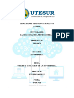 Origen y Evolucion de La Informatica