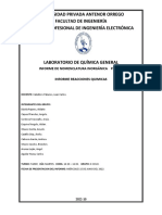 Informe de Reacciones Quimicas Ingenieria Electronica