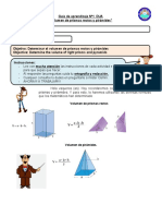 Ficha de Aprendizaje N°1 Volumen de Prismas Rectos y Pirámides DUA